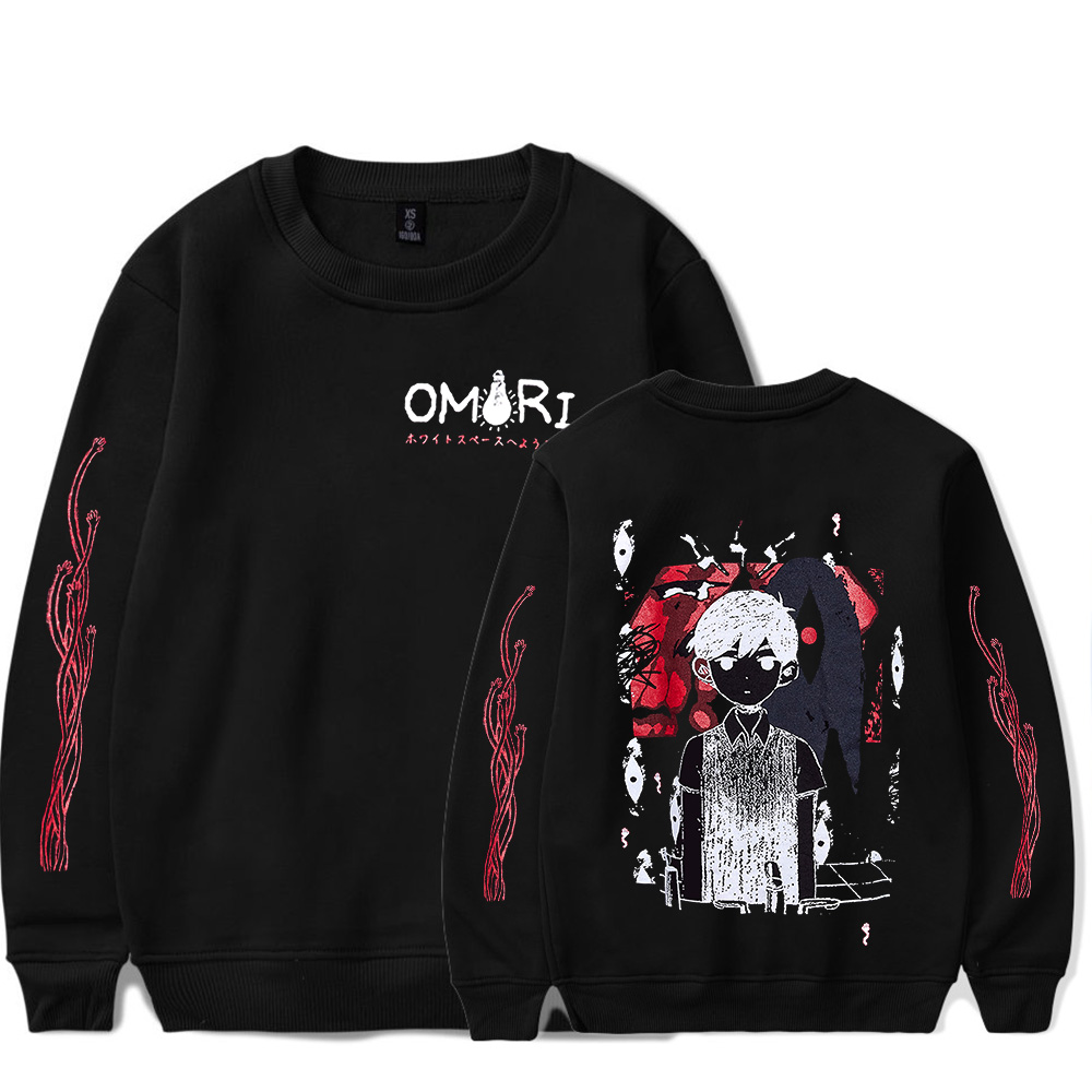Anime Merch Hoodie - 2023 Omori Red Space Crew Neck