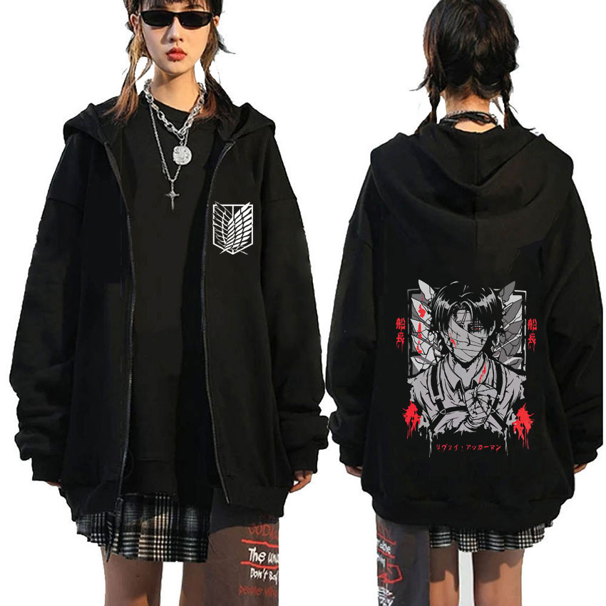Anime Merch Hoodie - Anime Attack on Titan Levi Ackerman