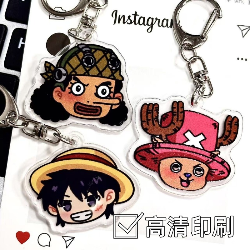 Luffy Anime Merchandise - One Piece Anime Merchandise Acrylic Keychain